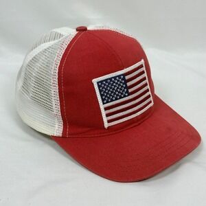 Collared Greens American Flag Red White Blue Trucker Hat Baseball Made‎ in USA